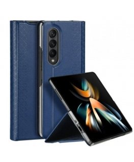 Samsung Galaxy Z Fold4 Bril case with a flip wallet stand Dark Blue
