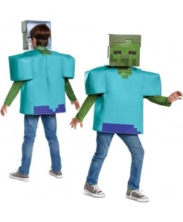 Almarina Minecraft strój karnawałowy dla chłopca Zombie kostium przebranie 110-122 cm (4-6 lat)
