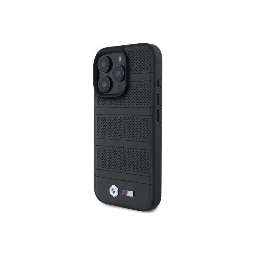 Dėklas BMW BMHMP16X23PUSPK iPhone 16 Pro Max 6.9" juoda/juodas hardcase M Perforated And Stitched Line MagSafe – 4