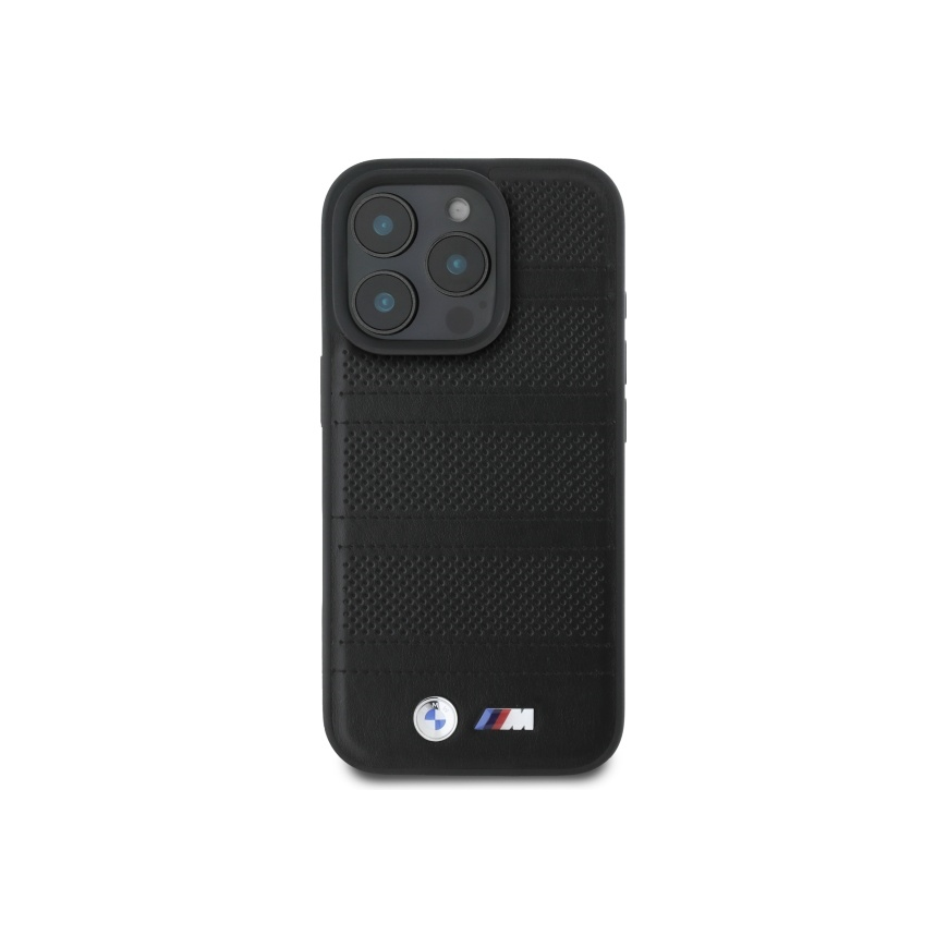 Case BMW BMHMP16X23PUSPK iPhone 16 Pro Max 6.9" black/black hardcase M Perforated And Stitched Line MagSafe – 5
