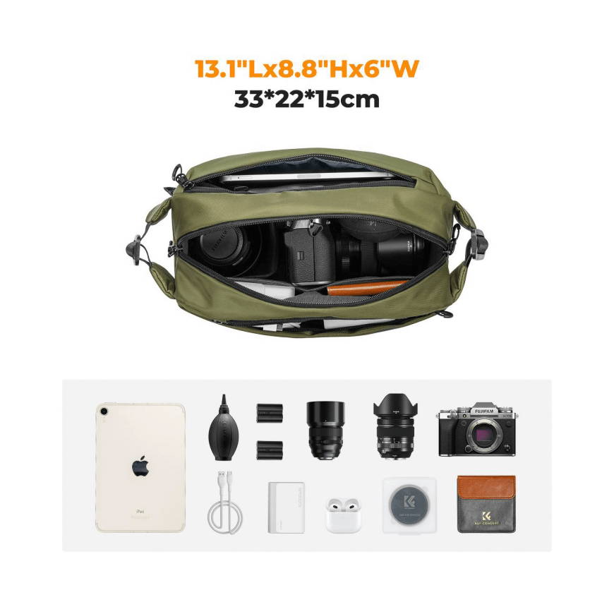 Kampf Fotografijos krepšys - K&f Concept Alpha Sling Bag 10l Žalias – 3