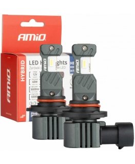 Żarówki samochodowe led seria hybrid hb3 hir1 h10 6000k canbus 60w amio-04117