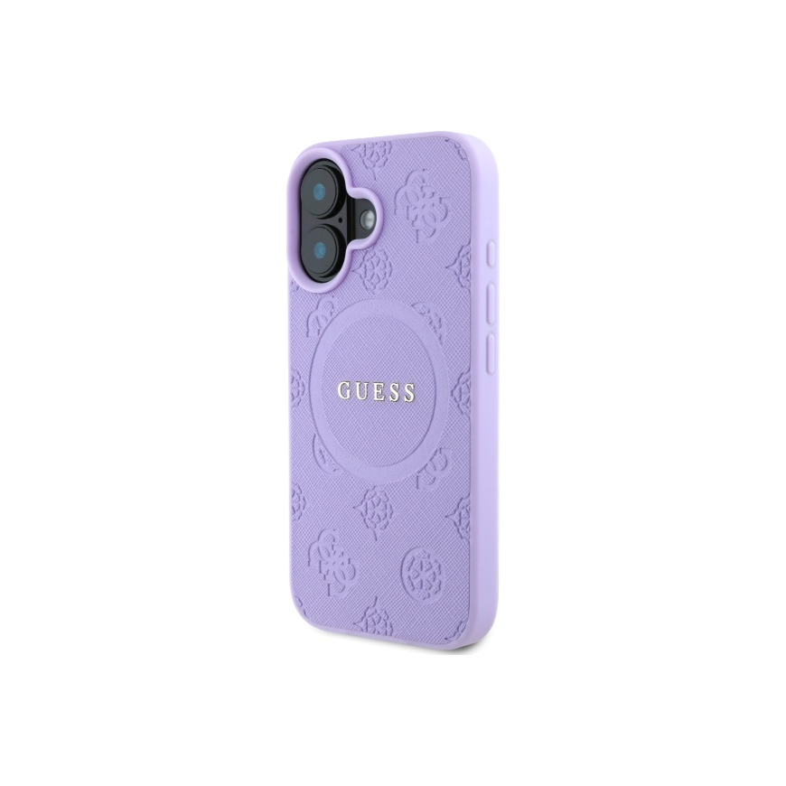 Case Guess GUHMP16MPSAPSMEU iPhone 16 Plus 6.7" purple/purple hardcase Saffiano Peony Classic Logo MagSafe – 2