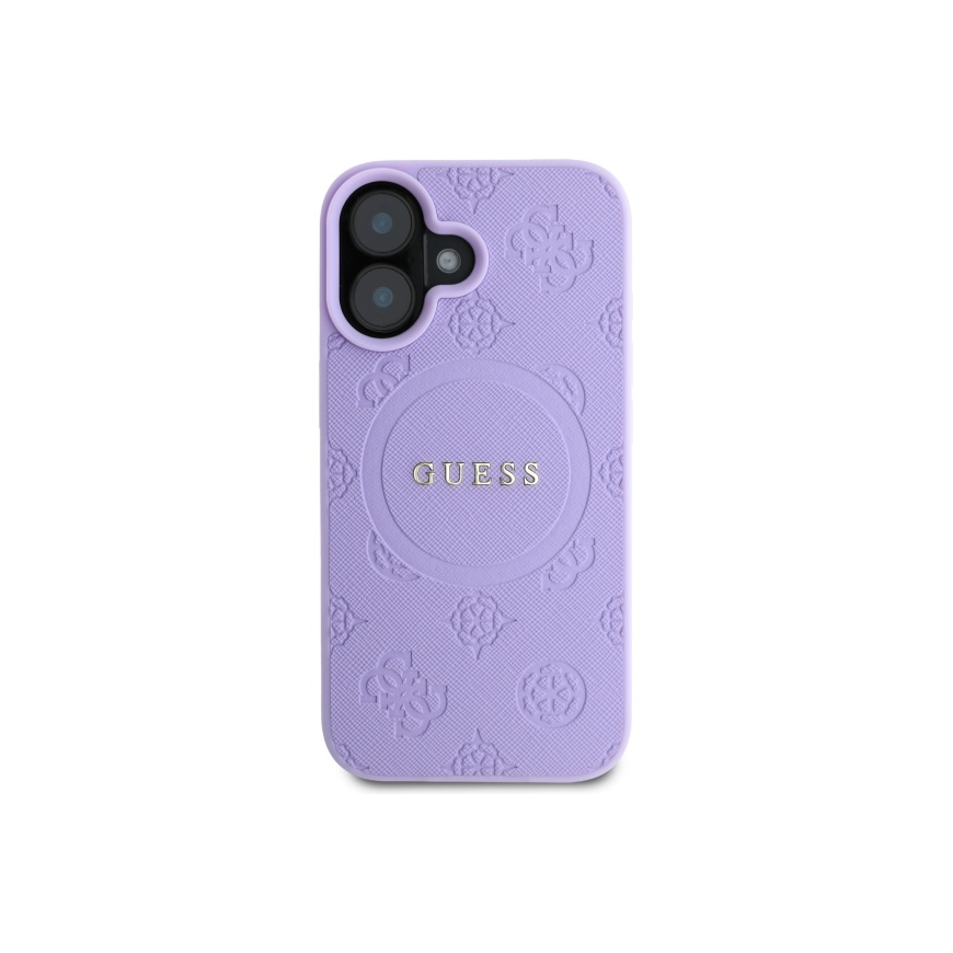 Case Guess GUHMP16MPSAPSMEU iPhone 16 Plus 6.7" purple/purple hardcase Saffiano Peony Classic Logo MagSafe – 3