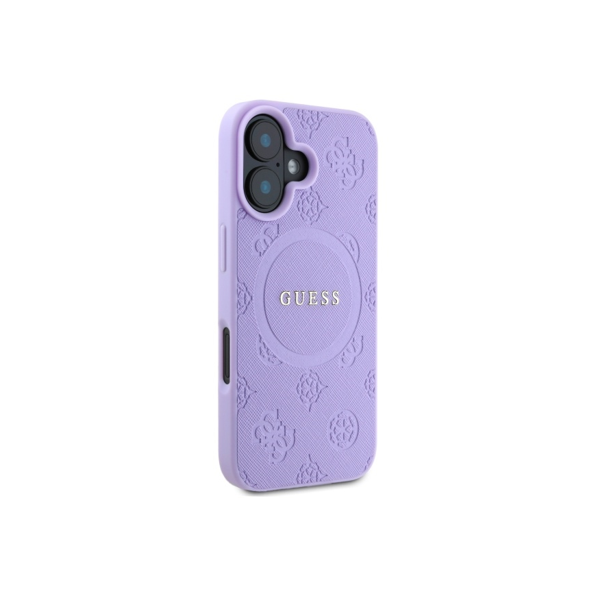 Case Guess GUHMP16MPSAPSMEU iPhone 16 Plus 6.7" purple/purple hardcase Saffiano Peony Classic Logo MagSafe – 4