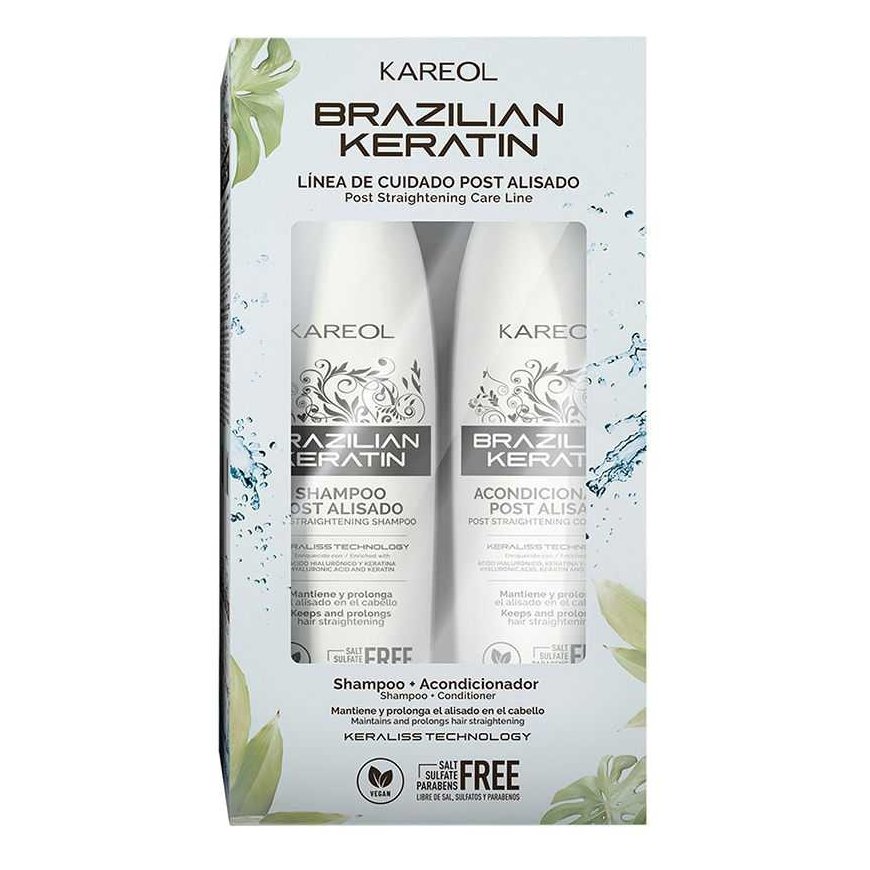 Kareol Brazilian Keratin Post Kit - Šampūnas + Conditioner, 2x300 – 2