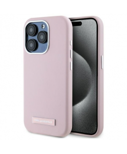 Case Karl Lagerfeld KLHMP15LPGMSRPP iPhone 15 Pro 6.1" pink/pink hardcase FW Metal Plate MagSafe
