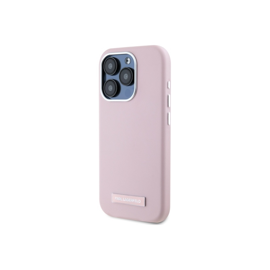 Dėklas Karl Lagerfeld KLHMP15LPGMSRPP iPhone 15 Pro 6.1" rožinis/pink hardcase FW Metal Plate MagSafe – 2