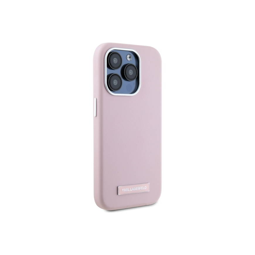 Case Karl Lagerfeld KLHMP15LPGMSRPP iPhone 15 Pro 6.1" pink/pink hardcase FW Metal Plate MagSafe – 4