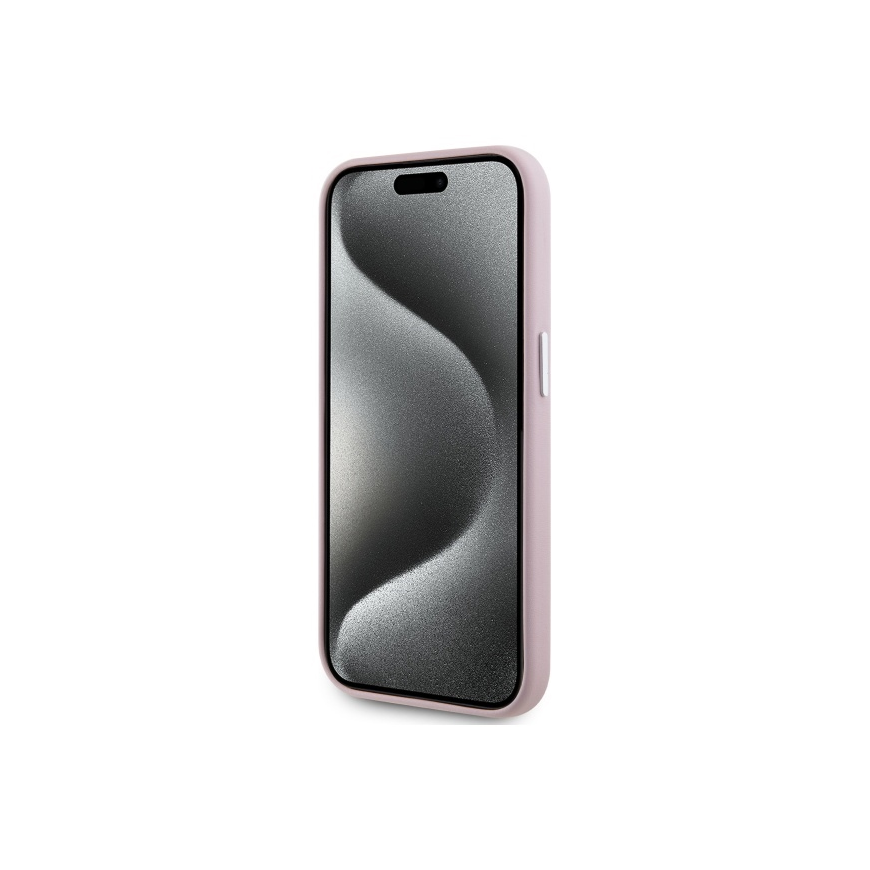 Dėklas Karl Lagerfeld KLHMP15LPGMSRPP iPhone 15 Pro 6.1" rožinis/pink hardcase FW Metal Plate MagSafe – 5