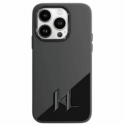 Case Karl Lagerfeld KLHMP16SSCMKMPCK iPhone 16 6.1" black/black hardcase Silicone Shadow Metal Initial MagSafe