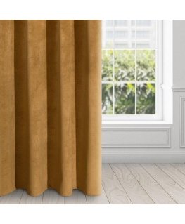 Eurofirany DIVA LINE RIA Soft velvet night curtain, 140X250 cm, loops / rings, color: golden