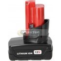 The battery Ahlio 10.8/12 V 4.0 Ah Li-ion is suitable for Milwaukee tools