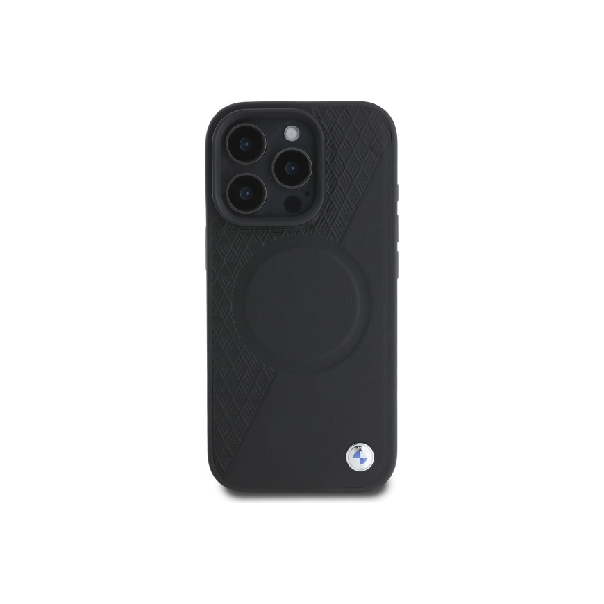 Case BMW BMHMP16X23RTPK iPhone 16 Pro Max 6.9" black/black hardcase Sign Leather Half Textured And Circle MagSafe – 5