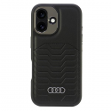 Case Audi Synthetic Leather MagSafe iPhone 16 6.1" black/black hardcase AU-TPUPCMIP16-GT/D3-BK Case Audi Synthetic Leather MagSafe iPhone 16 6.1" black/black hardcase AU-TPUPCMIP16-GT/D3-BK