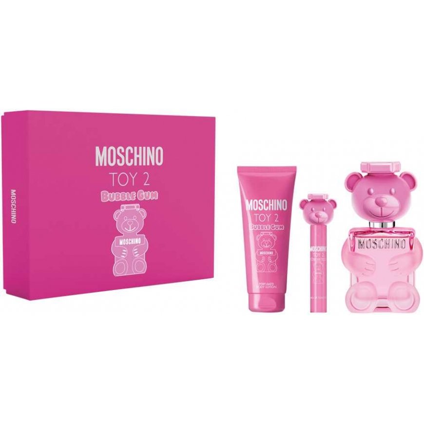 Moschino Toy 2 Bubble Gum komplektas woda toaletowa spray 100ml + balsam do ciała 100ml + woda toaletowa spray 10ml