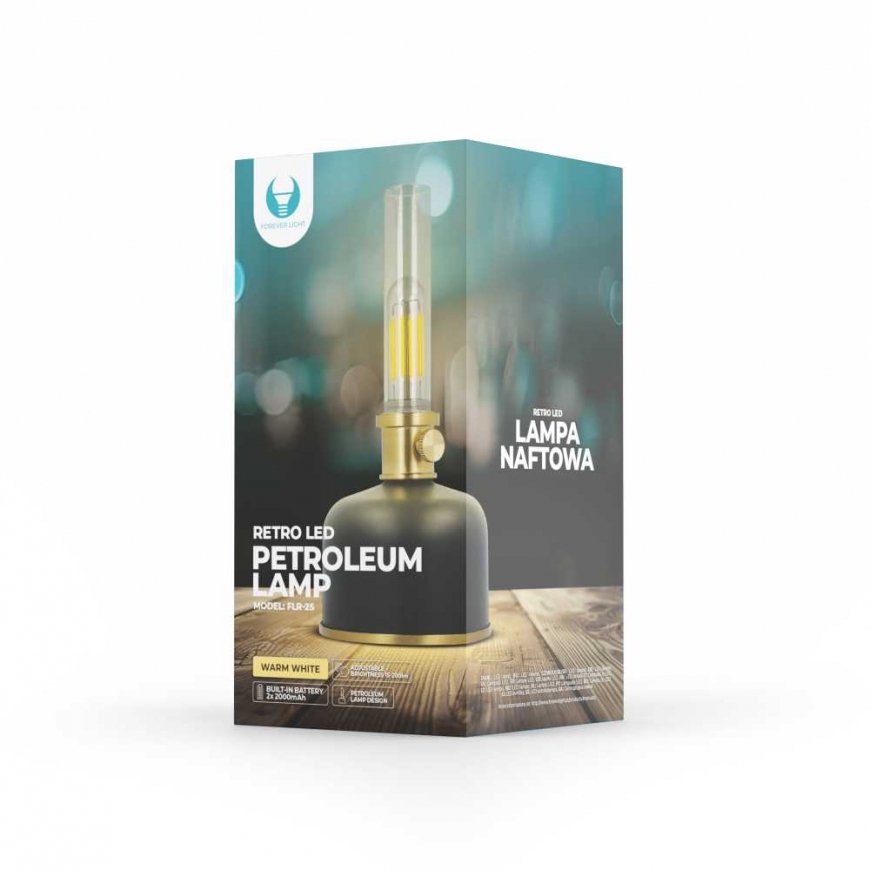 Retro Petroleum LED Lamp black FLR-25 Forever Light – 2