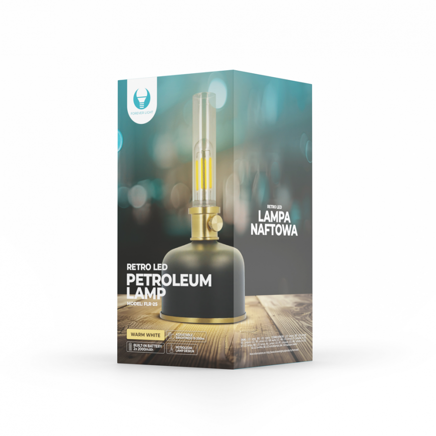Retro Petroleum LED Lamp juodas FLR-25 Forever Light – 4