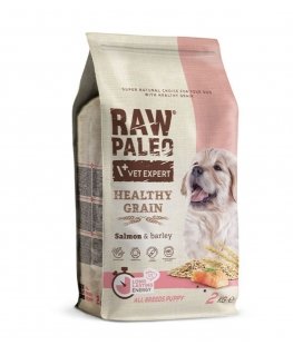 VetExpert Raw Paleo veselīgu graudu laša un miežu kucēns - Karma sucha dla psów - 10 kg