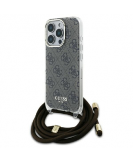 Dėklas Guess GUHCP16XHC4SEW iPhone 16 Pro Max 6.9" ruda/ruda hardcase Crossbody Cord 4G Print