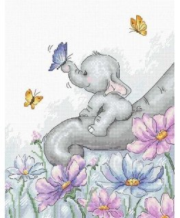 luca S Elephant with butterfly SB1183