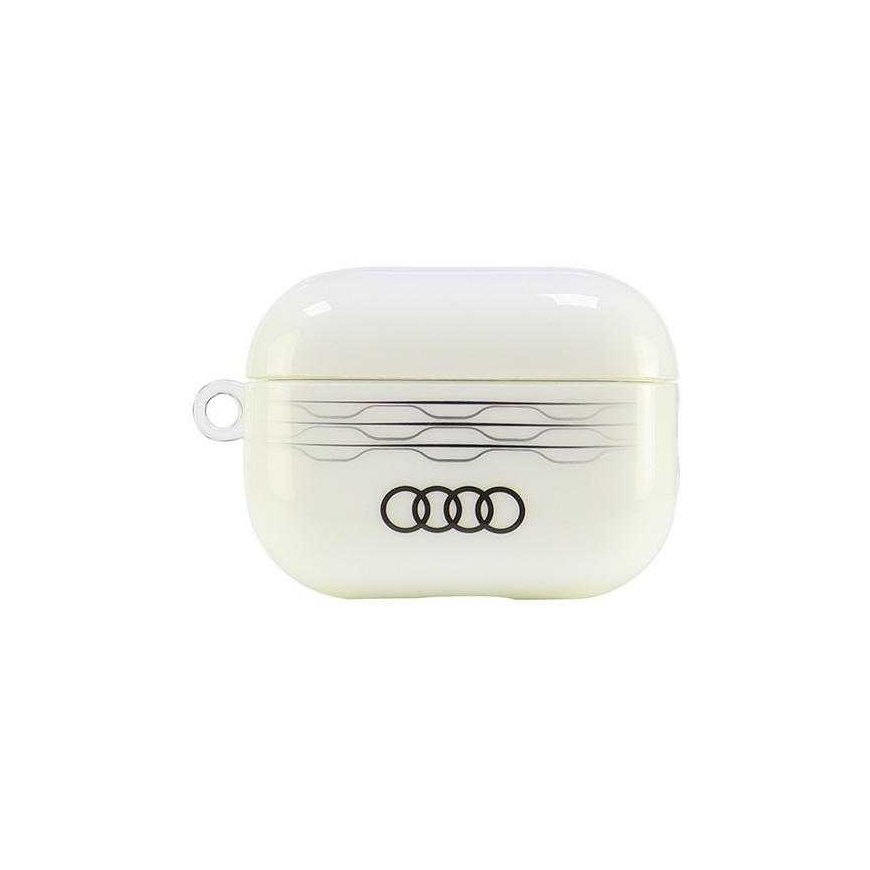 Dėklas Audi IML Geometric Pattern AirPods Pro 2 cover balta/baltas AU-IMLAPP2-A6/D3-WE
