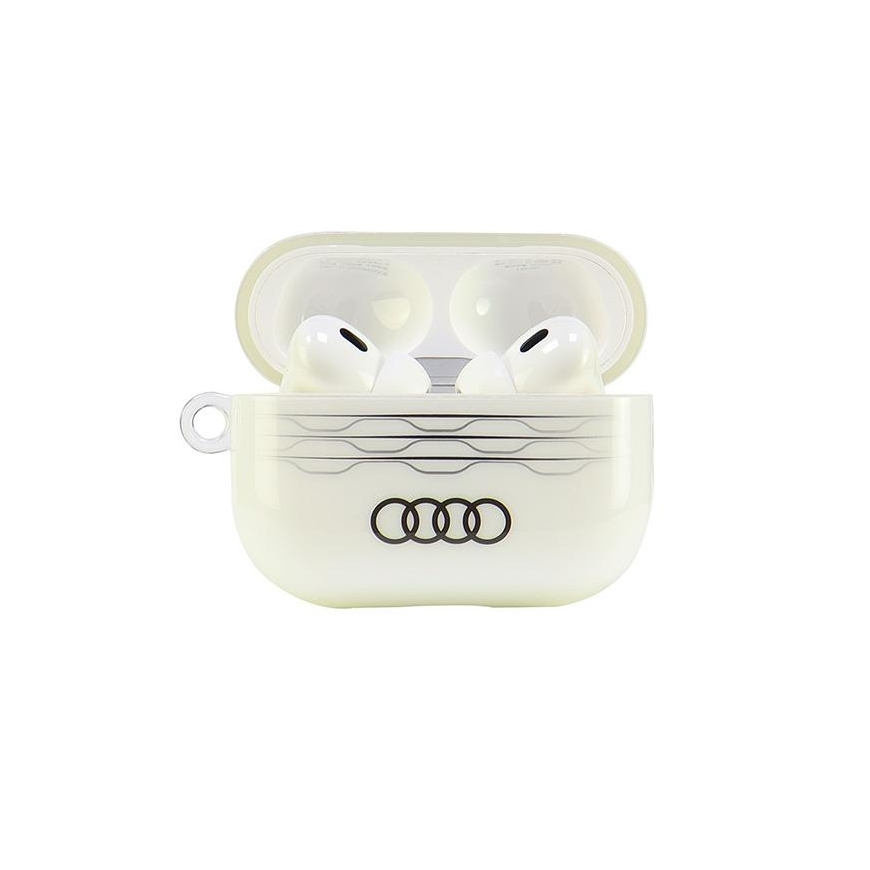 Dėklas Audi IML Geometric Pattern AirPods Pro 2 cover balta/baltas AU-IMLAPP2-A6/D3-WE – 3