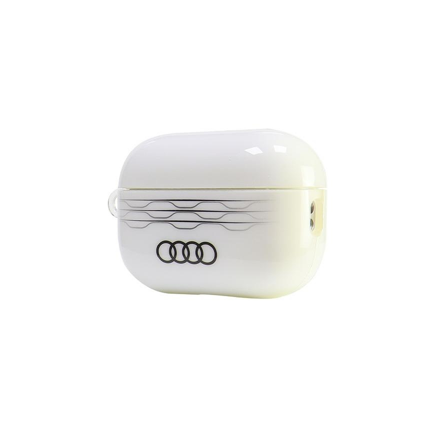 Dėklas Audi IML Geometric Pattern AirPods Pro 2 cover balta/baltas AU-IMLAPP2-A6/D3-WE – 4