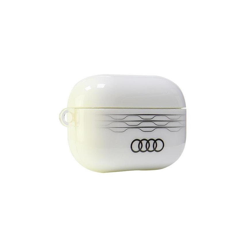 Dėklas Audi IML Geometric Pattern AirPods Pro 2 cover balta/baltas AU-IMLAPP2-A6/D3-WE – 5