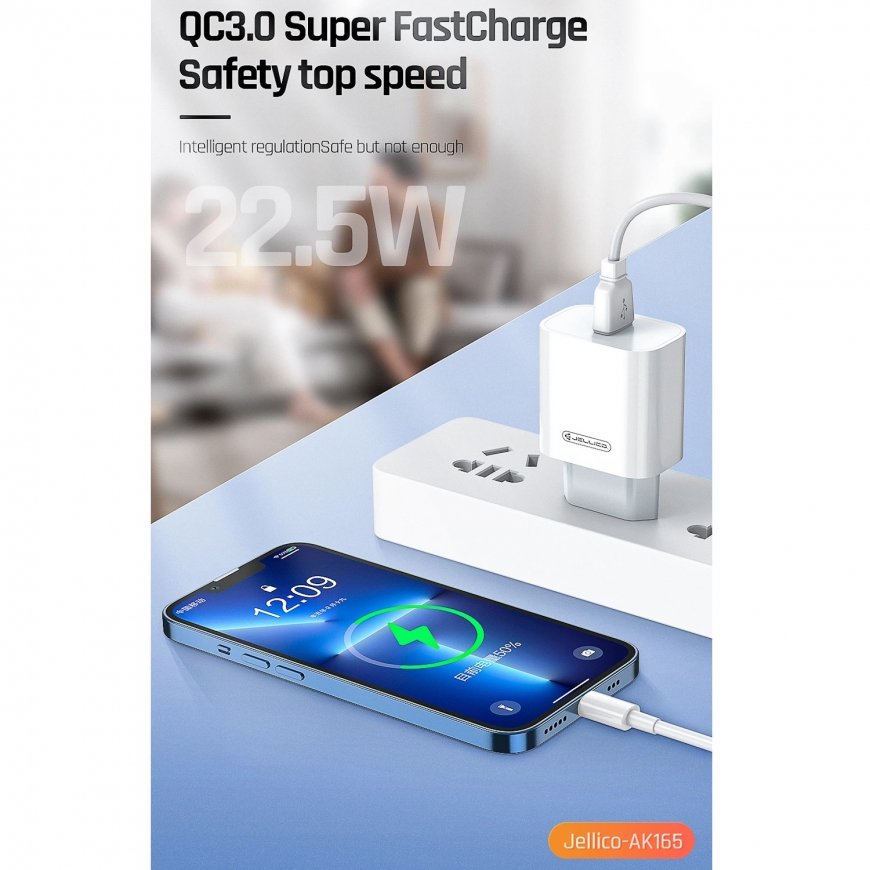 Jellico AK-165 USB 22.5W QC 3.0 Universāls Viedierīču Adaptīvs Ā – 5