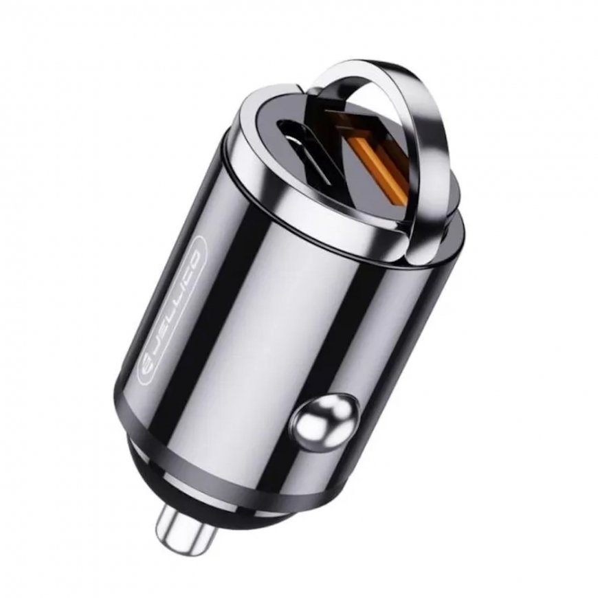 Jellico F6 38W Nano Mini Metal Car DC 12-24V Dual Port PD 20W US