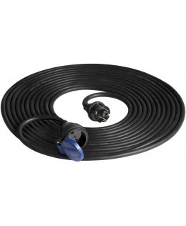 Orno IP44 splash-proof workshop extension cord, 1x2P + Z 10m, rubber oil-resistant cable H07RN-F 3x1.5mm ?, 230VAC / 16A