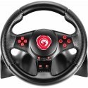 Steering wheel Marvo GT-903, steering wheel with pedals and gear lever, 16przycisk, USB, black