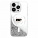 Dėklas Karl Lagerfeld KLHMP16SLGKISGH iPhone 16 6.1" hardcase transparent Liquid Glitter Karl Head Magsafe Dėklas Karl Lagerfeld KLHMP16SLGKISGH iPhone 16 6.1" hardcase transparent Liquid Glitter Karl Head Magsafe