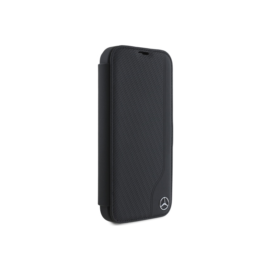 Dėklas Mercedes MEBKP16S23RBGVK iPhone 16 6.1" juoda/juodas Leather Wood Imitation – 4