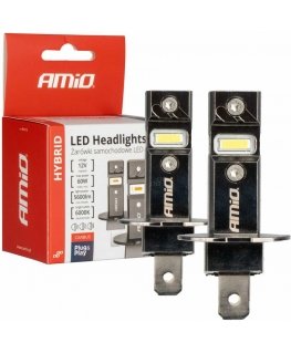 LED car bulbs hybrid series h3 6000k canbus 60w amio-04113