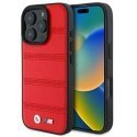 Dėklas BMW BMHMP16X23PUSPR iPhone 16 Pro Max 6.9" raudona/red hardcase M Perforated And Stitched Line MagSafe