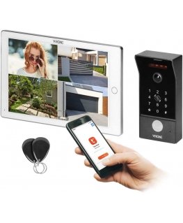 Orno MAILO, set wideodomofonowy jednorodzinny, 4-żyłowy, 10", Wi-Fi, ekran dotykowy, Full HD, RFID, szyfrator