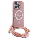 Case Guess GUHMP16LHCTSGNSP iPhone 16 Pro 6.3" pink/pink hardcase Crossbody Cord Script MagSafe Case Guess GUHMP16LHCTSGNSP iPhone 16 Pro 6.3" pink/pink hardcase Crossbody Cord Script MagSafe