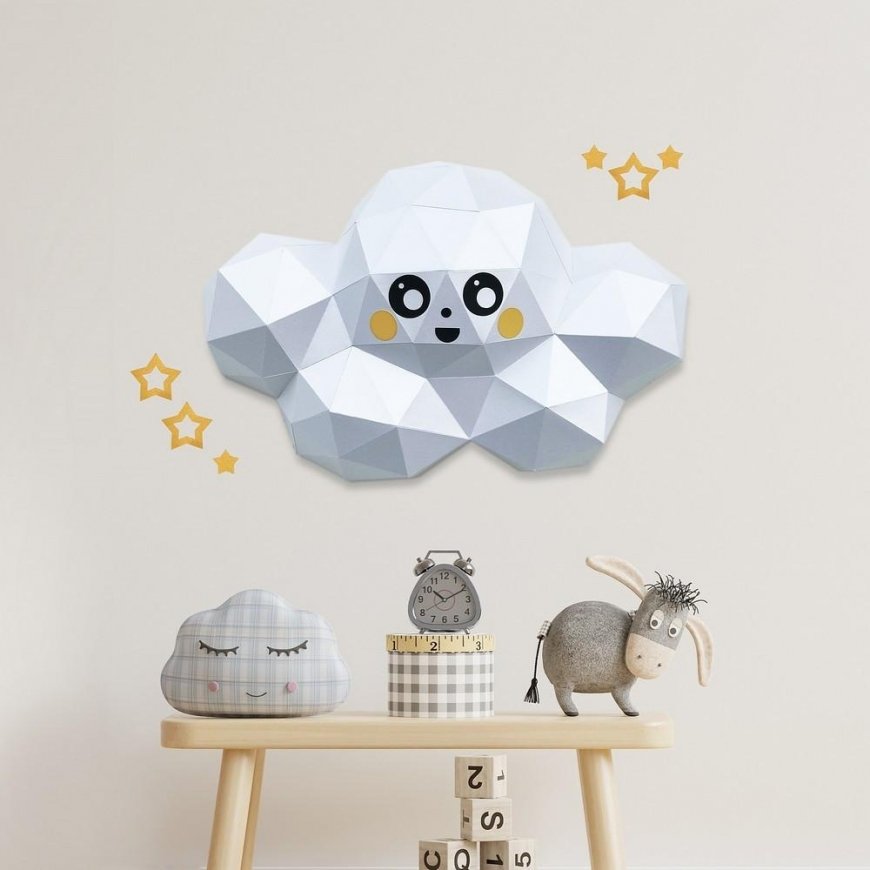 Beldizart WIZARDI 3D popieriniai amatų modeliai Cloud PP-1OBL-WHT – 4