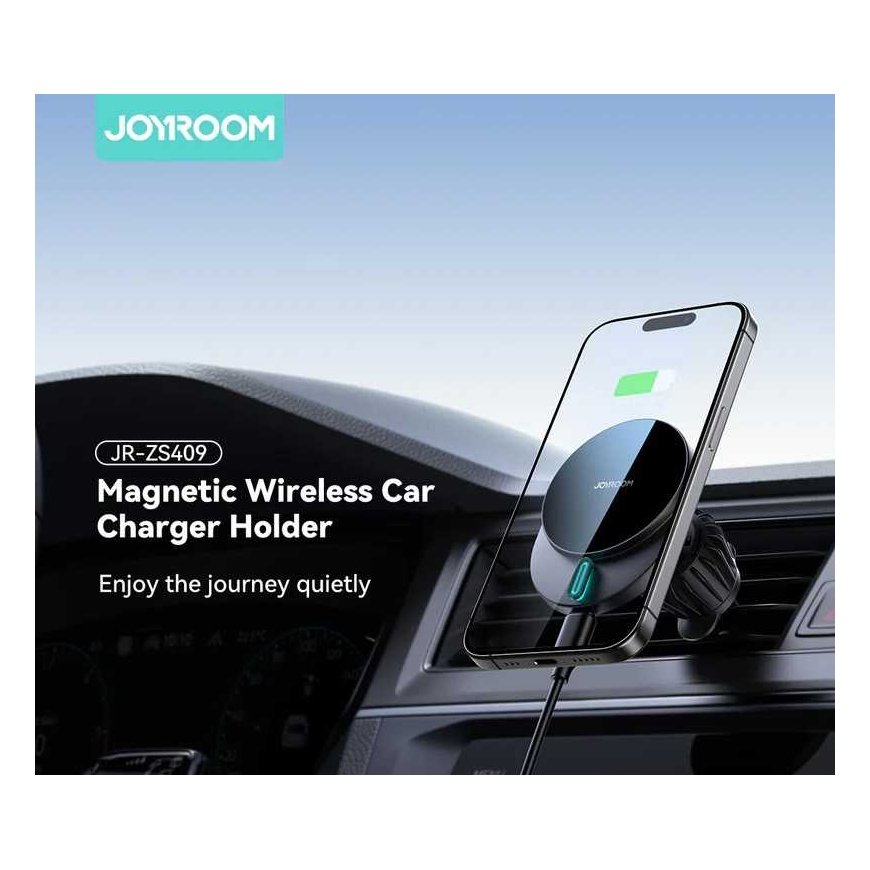 Automobilinis laikiklis-įkroviklis Joyroom JR-ZS409 MagSafe 15W juodas – 3