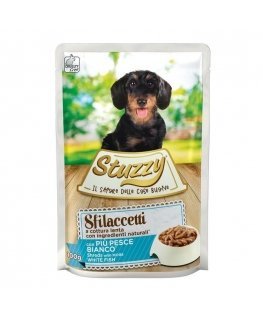 STUZZY Sfilaccetti valge kalalihaga - märg koeratoit - 100g