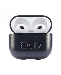 Audi Leather Big Logo AirPods 3 cover czarny|black AU-AP3-GT|D3-