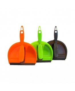 Scrubbing scoop with rubber and brush
