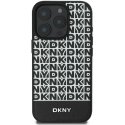 DKNY PU Leather Pattern Bottom Stripe MagSafe Case for iPhone 16 Pro Max Black