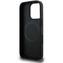 DKNY PU Leather Pattern Bottom Stripe MagSafe Case for iPhone 16 Pro Max Black