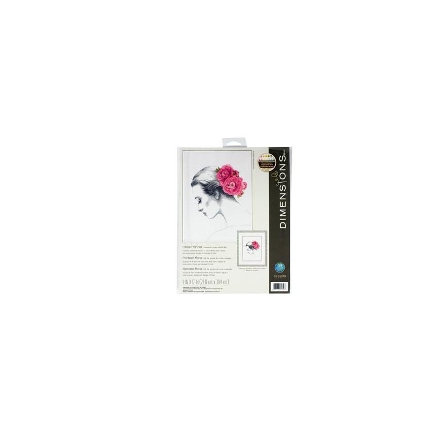 DIMENSIONS Simplicity Creative Corp Cross Stitch Kit "Portrait of Flowers" D70-35379 – 4