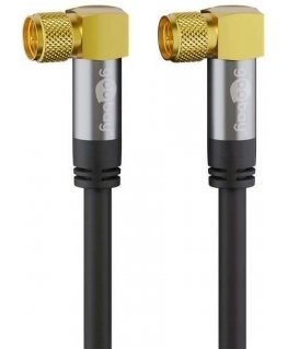 FF SAT antenna connector Black Angle Goobay 3m