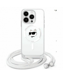 Case Karl Lagerfeld KLHMP16LHCCHNT iPhone 16 Pro 6.3" hardcase transparent IML Choupette Head & Cord Magsafe