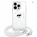 Dėklas Karl Lagerfeld KLHMP16LHCCHNT iPhone 16 Pro 6.3" hardcase transparent IML Choupette Head & Cord Magsafe Dėklas Karl Lagerfeld KLHMP16LHCCHNT iPhone 16 Pro 6.3" hardcase transparent IML Choupette Head & Cord Magsafe